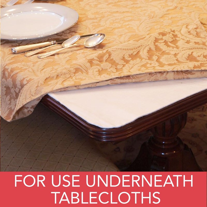 LAMINET - Deluxe Cushioned Heavy-Duty Table Pad Protector for Dining Room Table - 52" x 120" Oblong Waterproof Vinyl Table Padding Under Tablecloth Cover for Rectangular Square Tables - Image 3